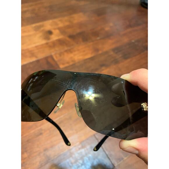 Versace Shield Sunglasses VE2119 1002/87 Black/Chrome/Grey Polarized UNISEX main image 4